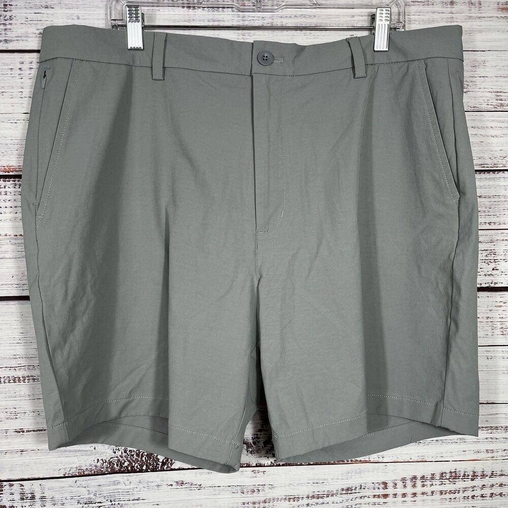 Vineyard Vines On-The-Go OTG Shorts Mens 38 Gray Performance Stretch Chino 7"
